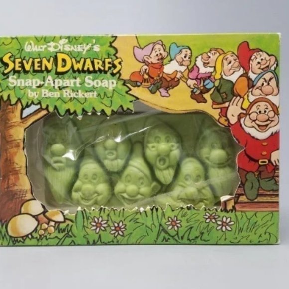 NEW Vintage 70s Disney Ben Rickert Seven Dwarfs Sculptured Soaps - Picture 1 of 14